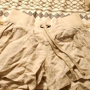 Womens Black Dog Linen Shorts XS Brand New w Tags